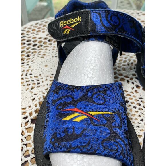 Vintage 90s Rare Reebok Mens Sz 7 M Blue/Black Sport Athletic Sandals sku 605 - Picture 4 of 12
